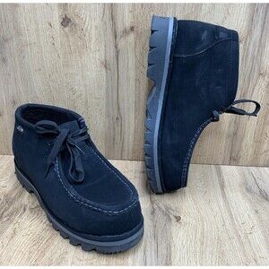 Lugz Mens Wally Mid Black Charcoal Ankle Boots 25J059 Old Skool 90's Size 12